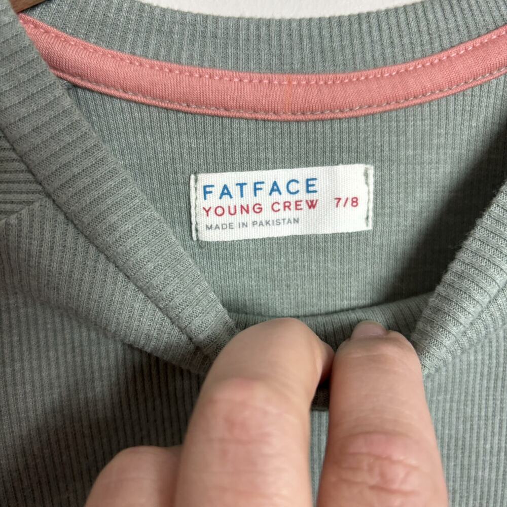 Fatface Green Ribbed Tee - Picture 4 of 4